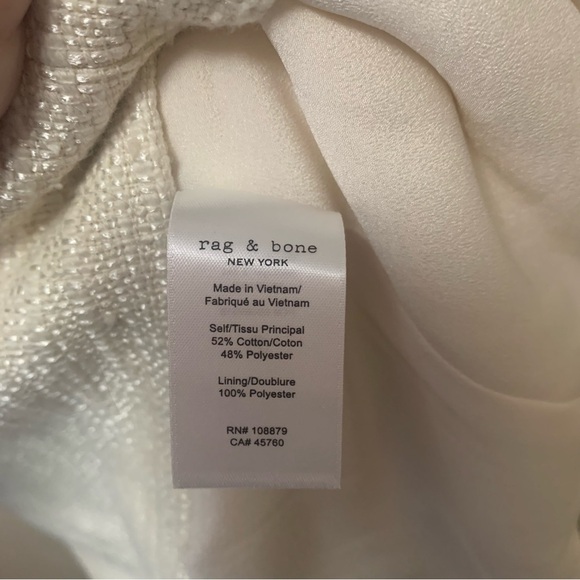 Rag & Bone Women's Roslyn Shift Dress Ivory Size 10 NWT New - Picture 8 of 11